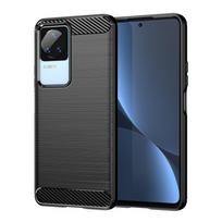 Hurtel Carbon Case for Xiaomi Poco F4 5G flexible silicone carbon cover black