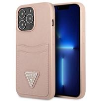 GUESS GUHCP13LPSATPP iPhone 13 Pro / 13 6.1 "pink / pink hardcase SaffianoTriangle Logo Cardslot