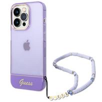 GUESS GUHCP14LHGCOHU iPhone 14 Pro 6.1 AND quot; purple/purple hardcase Translucent Pearl Strap