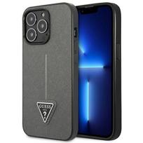 GUESS GUHCP14LPSATLG iPhone 14 Pro 6.1 "silver / silver hardcase SaffianoTriangle Logo