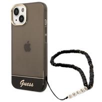 GUESS GUHCP14SHGCOHK iPhone 14 6.1  AND quot;black / black hardcase Translucent Pearl Strap