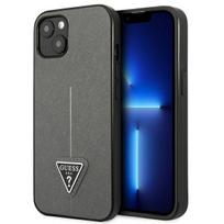 GUESS GUHCP14SPSATLG iPhone 14 6.1  AND quot;silver / silver hardcase SaffianoTriangle Logo