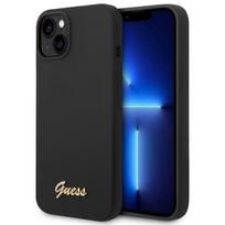 GUESS GUHCP14MSLSMK iPhone 14 Plus 6.7" black / black hard case Silicone Vintage Gold Logo