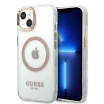 GUESS GUHMP13MHTRMD iPhone 13 6.1" gold / gold hard case Metal Outline Magsafe