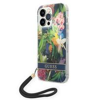 GUESS GUOHCP14LHFLSB iPhone 14 Pro 6.1  AND quot;blue / blue hardcase Flower Strap