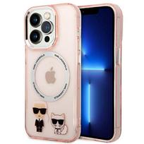 Karl Lagerfeld KLHMP14XHKCP iPhone 14 Pro Max 6.7  AND quot;hardcase pink / pink Karl  AND amp; Choupette Aluminum Magsafe