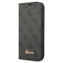 GUESS GUBKP14LHG4SHK iPhone 14 Pro 6.1  AND quot;black / black book 4G Vintage Gold Logo