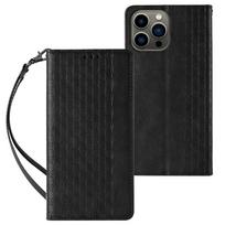 Hurtel Magnet Strap Case for Samsung Galaxy S23+ Flip Wallet Mini Lanyard Stand Black