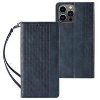 Hurtel Magnet Strap Case for Samsung Galaxy S23+ Flip Wallet Mini Lanyard Stand Blue