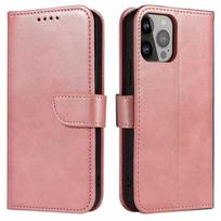 Hurtel Magnetic Case for Samsung Galaxy S23 Ultra Cover with Flip Wallet Stand Pink