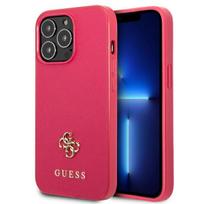 GUESS Saffiano 4G Small Metal Logo case for iPhone 13 Pro / 13 - pink