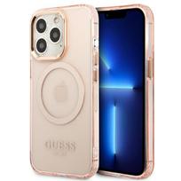 GUESS GUHMP13LHTCMP iPhone 13 Pro / 13 6.1 AND quot; pink/pink hard case Gold Outline Translucent MagSafe