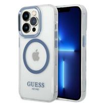 GUESS GUHMP14XHTRMB iPhone 14 Pro Max 6.7 AND quot; blue/blue hard case Metal Outline Magsafe