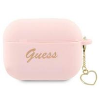 GUESS GUAP2LSCHSP AirPods Pro 2 cover pink/pink Silicone Charm Heart Collection
