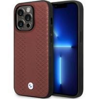 Case BMW BMHCP14L22RFGR iPhone 14 Pro 6.1 AND quot; Burgundy/burgundy Leather Diamond Pattern