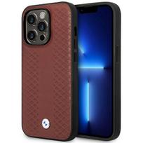 BMW Case BMHMP14L22RFGR iPhone 14 Pro 6.1 AND quot; Burgundy/burgundy Leather Diamond Pattern MagSafe