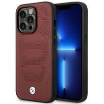 Case BMW BMHMP14L22RPSR iPhone 14 Pro 6.1 AND quot; Burgundy/burgundy Leather Seats Pattern MagSafe
