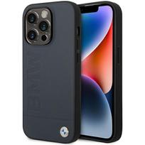 BMW Case BMHMP14XSLLNA iPhone 14 Pro Max 6.7 AND quot; navy/navy hardcase Leather Hot Stamp MagSafe