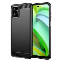 Hurtel Carbon Case for Motorola Moto G Power 2023 flexible silicone carbon cover black
