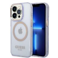 Guess GUHMP14LHTCMU iPhone 14 Pro 6.1 AND quot; purple/purple hard case Gold Outline Translucent MagSafe