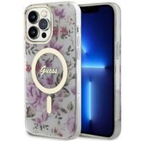 GUESS GUHMP14XHCFWST iPhone 14 Pro Max 6.7 AND quot; transparent hardcase Flower MagSafe