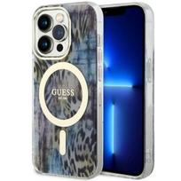 GUESS GUHMP14XHLEOPWB iPhone 14 Pro Max 6.7 AND quot; blue/blue hardcase Leopard MagSafe