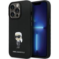 Karl Lagerfeld KLHCP14XSMHKNPK case for iPhone 14 Pro Max 6.7 AND quot; - black Silicone Ikonik Metal Pin