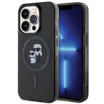 Karl Lagerfeld Karl AND Choupette Glitter MagSafe case for iPhone 15 Pro - black