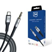 3mk Protection 3mk AUX minijack 3.5 mm / USB-C cable - silver