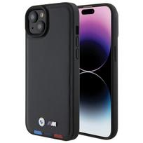 BMW BMHCP15M22PTDK iPhone 15 Plus 6.7" black/black Leather Stamp Tricolor
