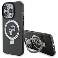 Karl Lagerfeld KLHMP15LHMRSKCK iPhone 15 Pro 6.1 AND quot; black/black hardcase Ring Stand Karl AND amp;Choupette MagSafe