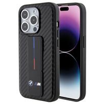 BMW Grip Stand Smooth  AND  Carbon case for iPhone 15 Pro - black