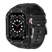 KINGXBAR [RETURNED ITEM] CYF140 2-in-1 armored case for Apple Watch 9, 8, 7 (45 mm) made of stainless steel with a strap, black