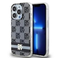 DKNY IML Checkered Mono Pattern  AND amp; Printed Stripes MagSafe Case for iPhone 13 Pro Max - Black