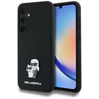 Karl Lagerfeld Silicone Karl AND amp;Choupette Metal Pin case for Samsung Galaxy A35 - black