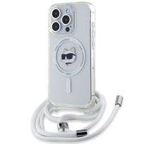 Karl Lagerfeld IML Choupette Head  AND amp; Cord MagSafe case for iPhone 13 Pro Max - transparent