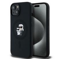 Karl Lagerfeld Silicone Karl AND amp;Choupette MagSafe case for iPhone 15 Plus / 14 Plus - black