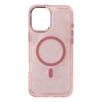 Hurtel Glitter Case MagSafe for iPhone 16 Plus - pink with glitter