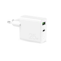 Puro Elektrik Puro 25W Power Delivery USB-A USB-C Wall Charger - White