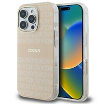 DKNY Repeat Texture Pattern  AND amp; Stripe MagSafe iPhone 16 Pro Case - Pink