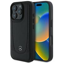 Mercedes Leather Urban Case for iPhone 16 Pro Max - Black