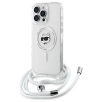 Karl Lagerfeld IML Choupette Head  AND amp; Cord Magsafe Case for iPhone 16 Pro Max - Clear