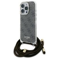 GUESS Crossbody Cord 4G Print Case for iPhone 16 Pro - Brown