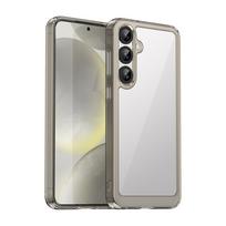 Hurtel Outer Space Case with Gel Frame for Samsung Galaxy S25+ - Clear Black