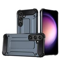 Hurtel Hybrid Armor Case for Samsung Galaxy S24 FE Armored Hybrid Case - Blue