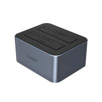 Orico 6626C3-C-V1 2-Drive Docking Station with Offline Clone Function 2.5"/3.5" SATA HDD/SSD - Gray