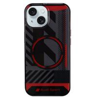 Audi IML Sport MagSafe Case iPhone 15 / 14 Plus Plus 6.7 AND quot; black/black hardcase AU-IMLMIP15M-RSQ/D2-BK