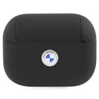 BMW BMAP2SSLBK AirPods Pro 2 (2022/2023) cover black/black Genuine Leather Silver Logo