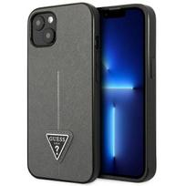 GUESS SaffianoTriangle Logo case for iPhone 13 / 14 / 15 6.1 AND quot; - silver
