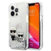 Karl Lagerfeld Liquid Glitter Karl AND amp;Choupette case for iPhone 13 Pro / 13 6.1 AND quot; - silver